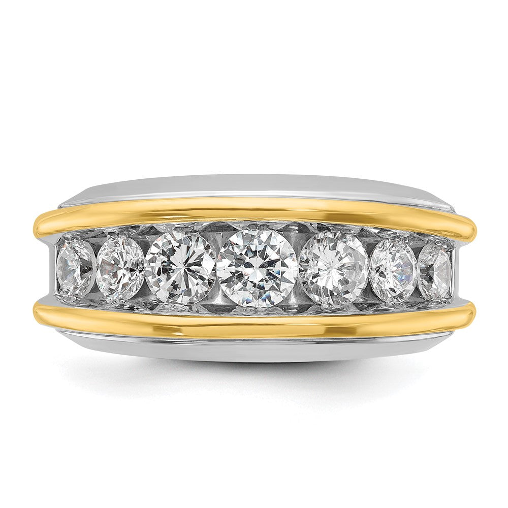 14k Two-tone Gold Men's 2 carat Diamond Complete Ring