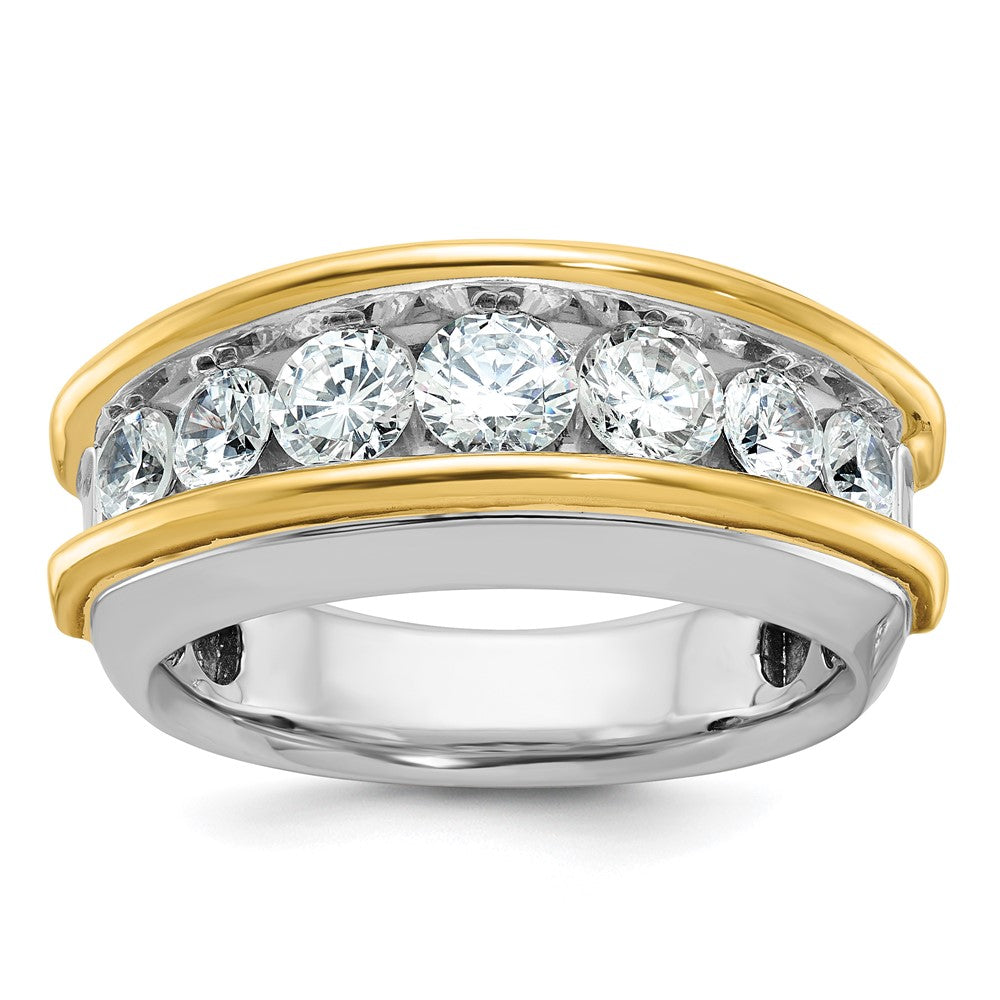 14k Two-tone  Two Tone 2 Ct. Lab Grown Diamond VS/SI+ G+ Complete Men's Ring
