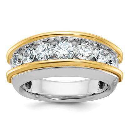 14k Two-tone  Two Tone 2 Ct. Lab Grown Diamond VS/SI+ G+ Complete Men's Ring