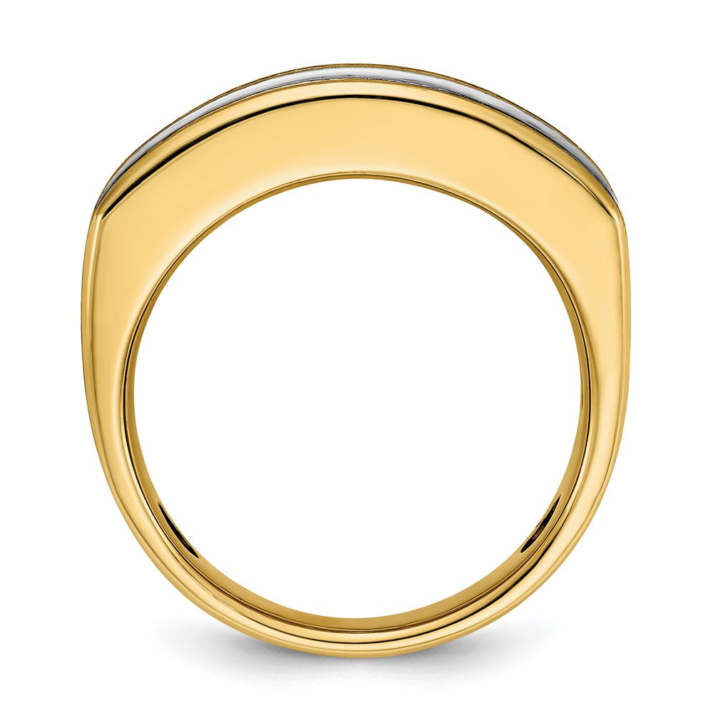 14k Two-tone Gold w/Black Rhodium Men's 2 carat Diamond Complete Ring