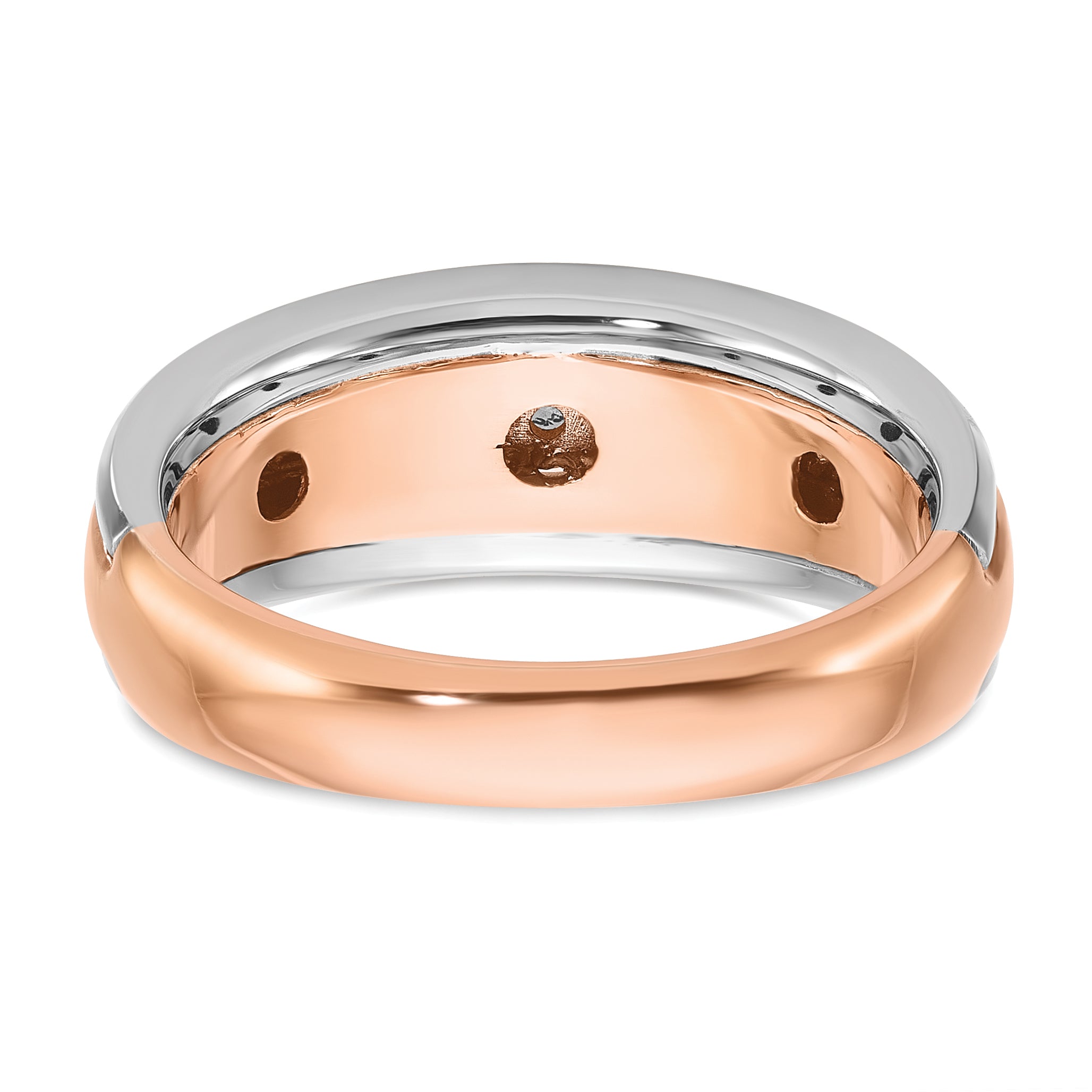 14k White/Rose Gold Two-tone Gold White/Rose Gold Men's 1/5 carat Diamond Complete Ring