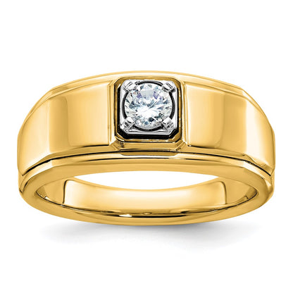 10K Yellow Gold Ibgoodman Men'S Diamond Complete Ring
