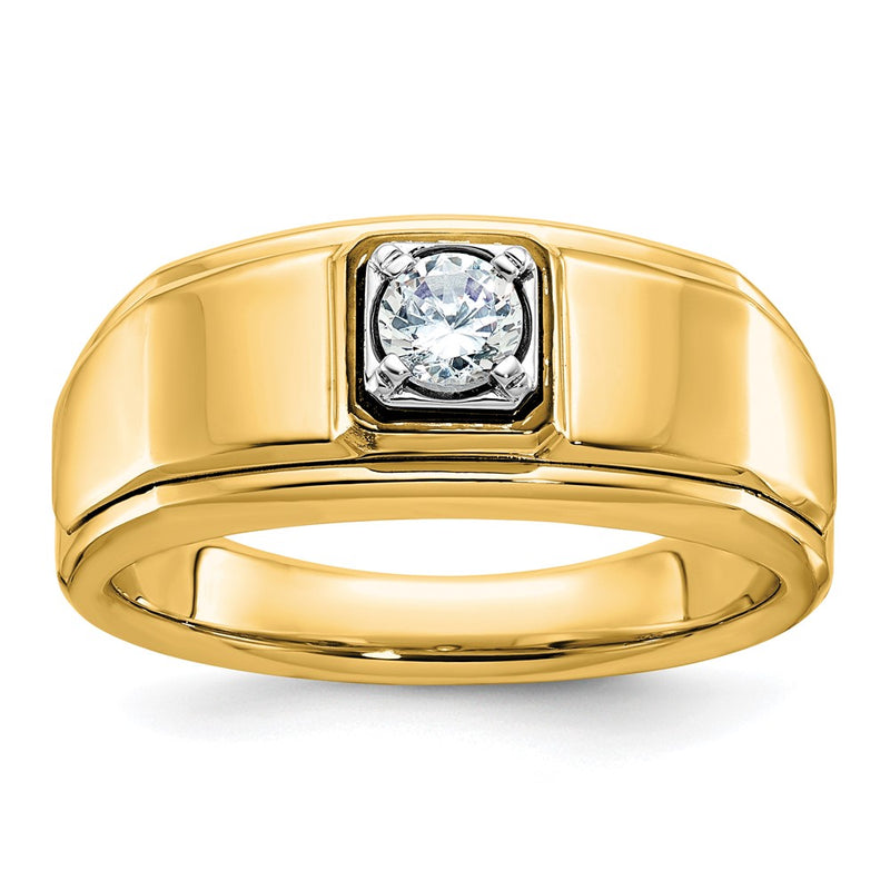 10K Yellow Gold Ibgoodman Men'S Diamond Complete Ring