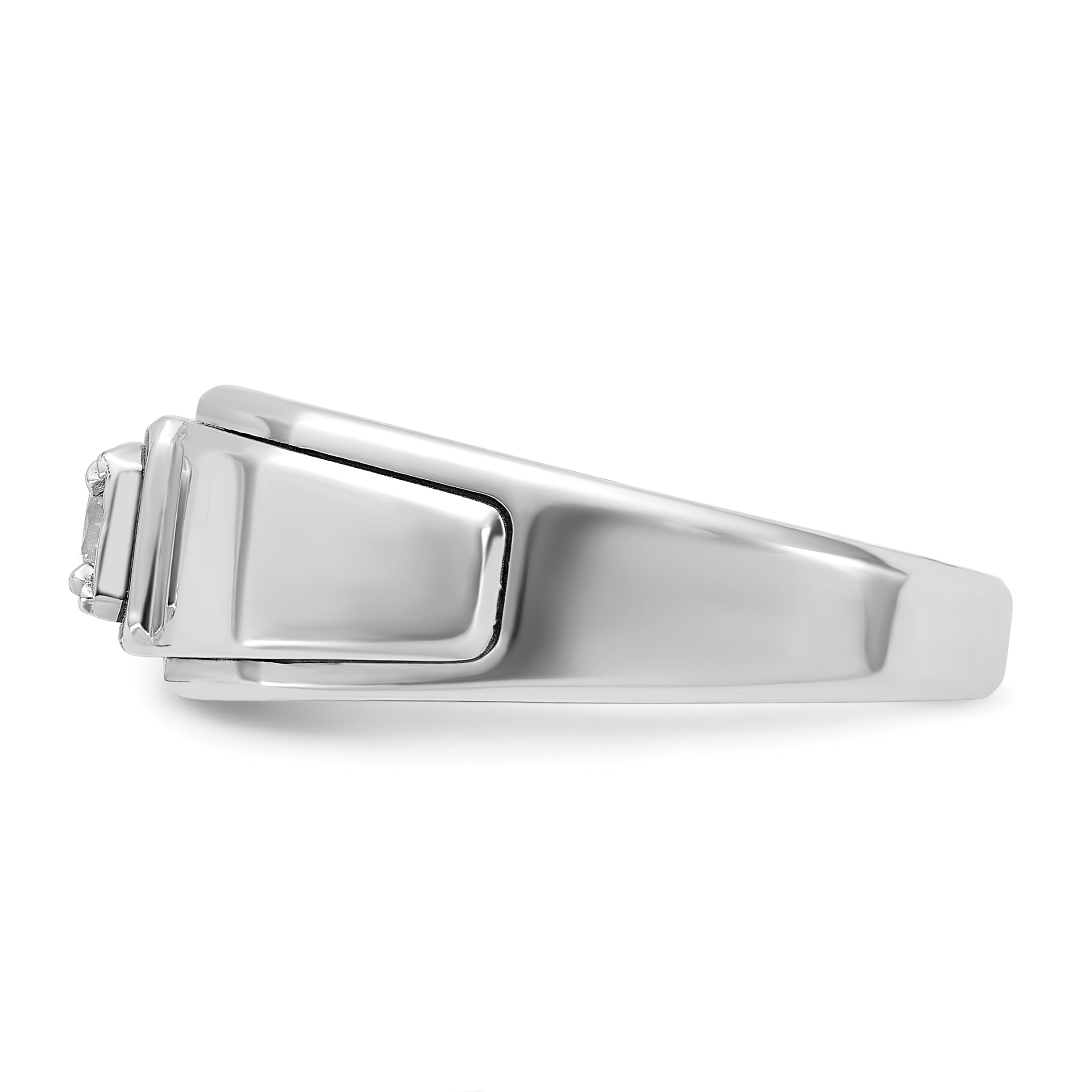 14k White Gold Men's 1/3 carat Diamond Complete Ring