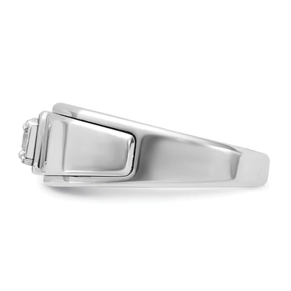14k White Gold Men's 1/3 carat Diamond Complete Ring