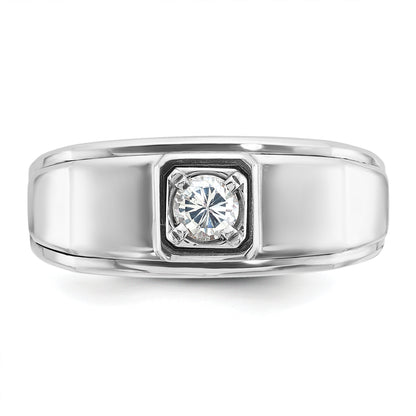14k White Gold Men's 1/3 carat Diamond Complete Ring