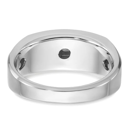 14k White Gold Men's 1/3 carat Diamond Complete Ring