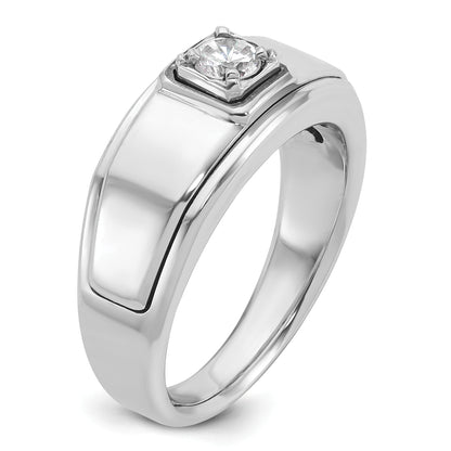 14k White Gold Men's 1/3 carat Diamond Complete Ring