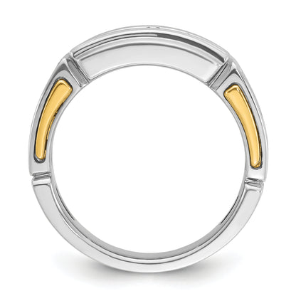 14k Two-tone Gold Men's 1 carat Diamond Complete Ring