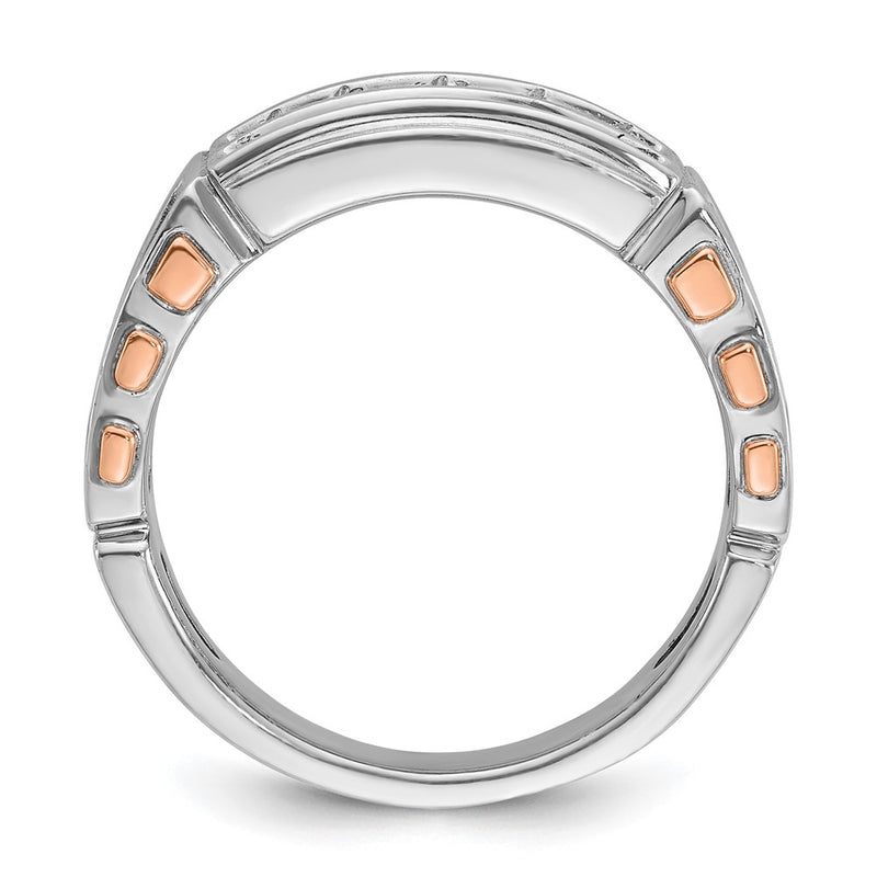 14k White/Rose Gold Two-tone Gold White/Rose Gold Men's 1 carat Diamond Complete Ring