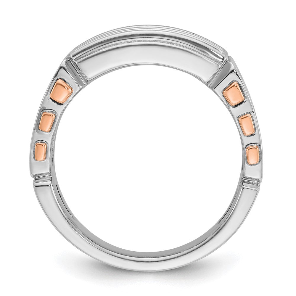 14k White/Rose Gold Two-tone Gold White/Rose Gold Men's 1.5 carat Diamond Complete Ring
