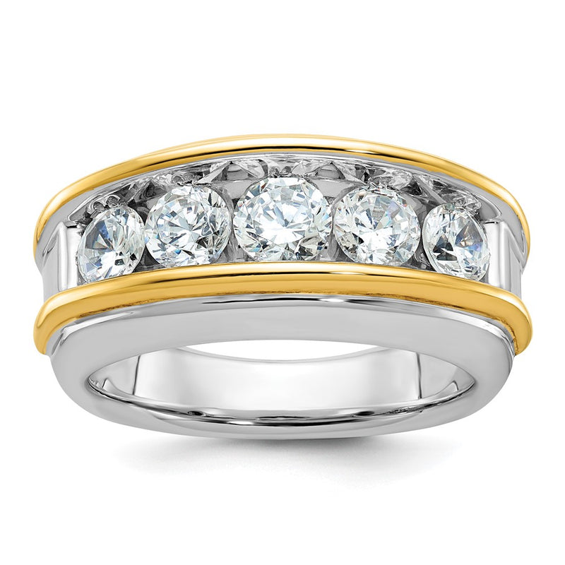 14k Two-tone Two Tone 2 Ct. Lab Grown Diamond VS/SI+ G+ Men's Ring