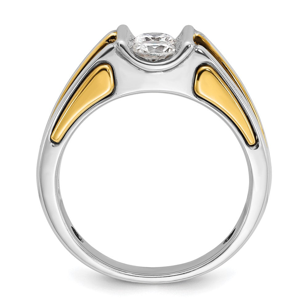 14k Two-Tone 3/4 Ct. Lab Grown Diamond VS/SI+ G+ Complete Men's Ring