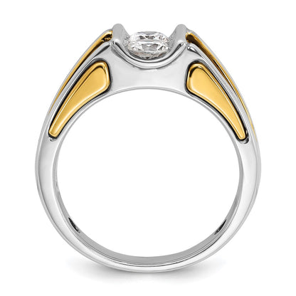 14k Two-Tone 3/4 Ct. Lab Grown Diamond VS/SI+ G+ Complete Men's Ring