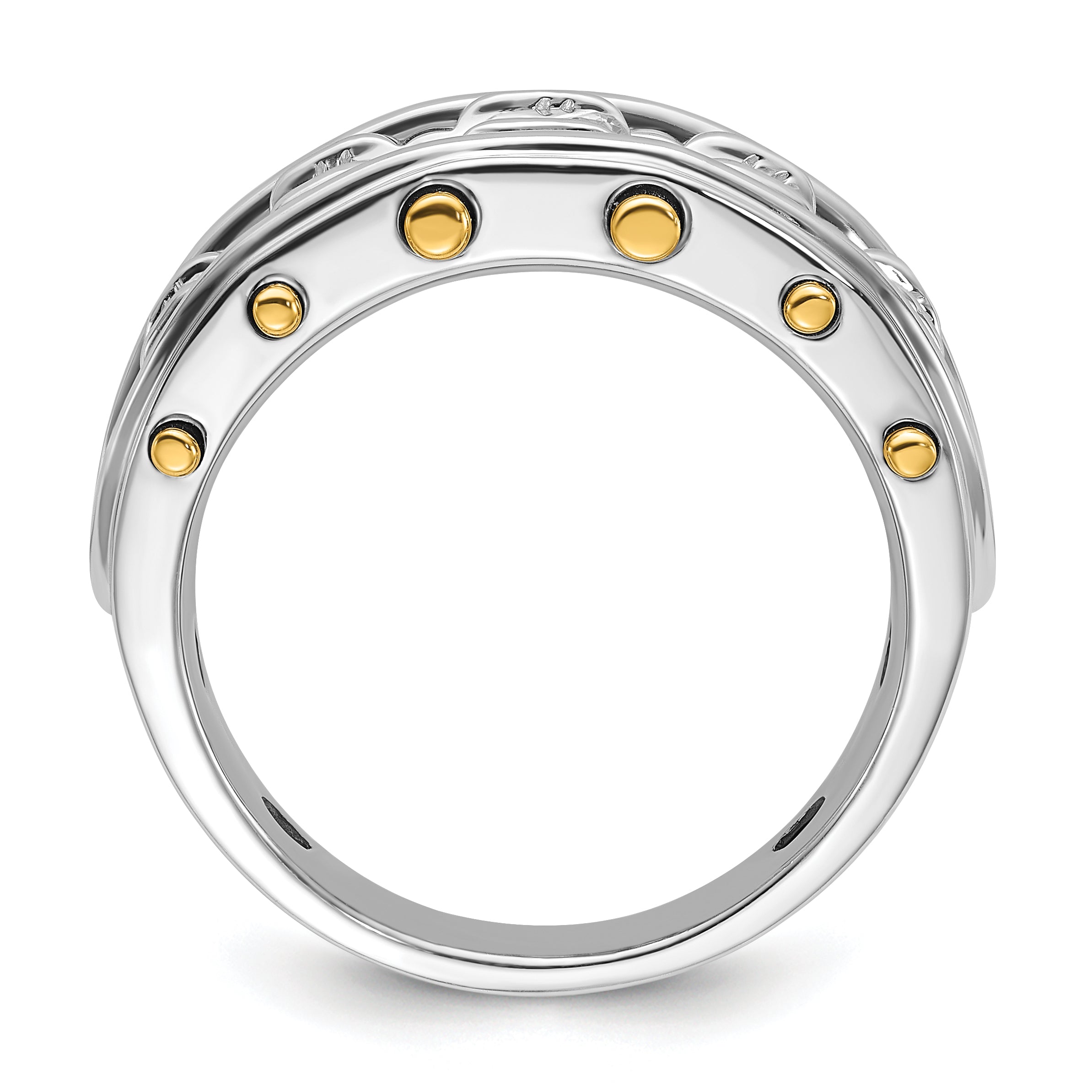 14k Two-tone Gold Men's 1 carat Diamond Complete Ring