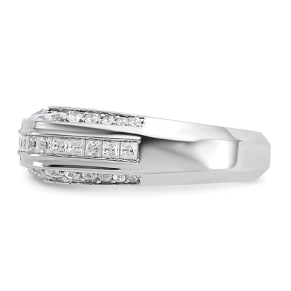 14k White Gold Men's 1.8 carat Diamond Complete Ring