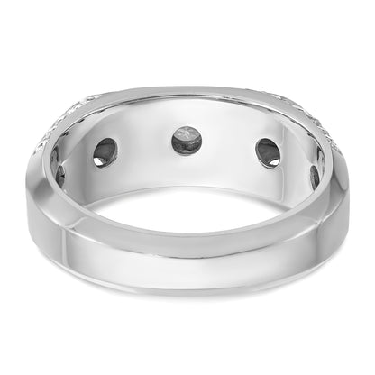 14k White Gold Men's 1.8 carat Diamond Complete Ring
