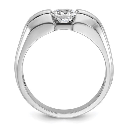 14k White Gold 1 Ct. Lab Grown Diamond VS/SI+ G+ Complete Men's Ring
