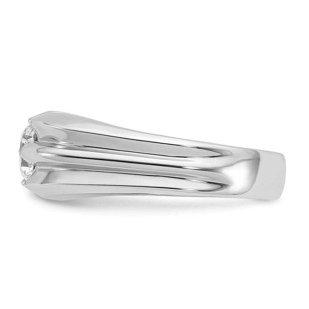 14k White Gold 1 Ct. Lab Grown Diamond VS/SI+ G+ Complete Men's Ring