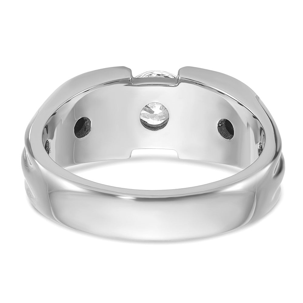 14k White Gold 1 Ct. Lab Grown Diamond VS/SI+ G+ Complete Men's Ring