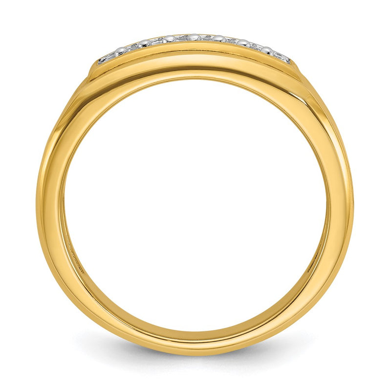 14k Yellow Gold Men's Diamond 1/3 carat Complete Ring