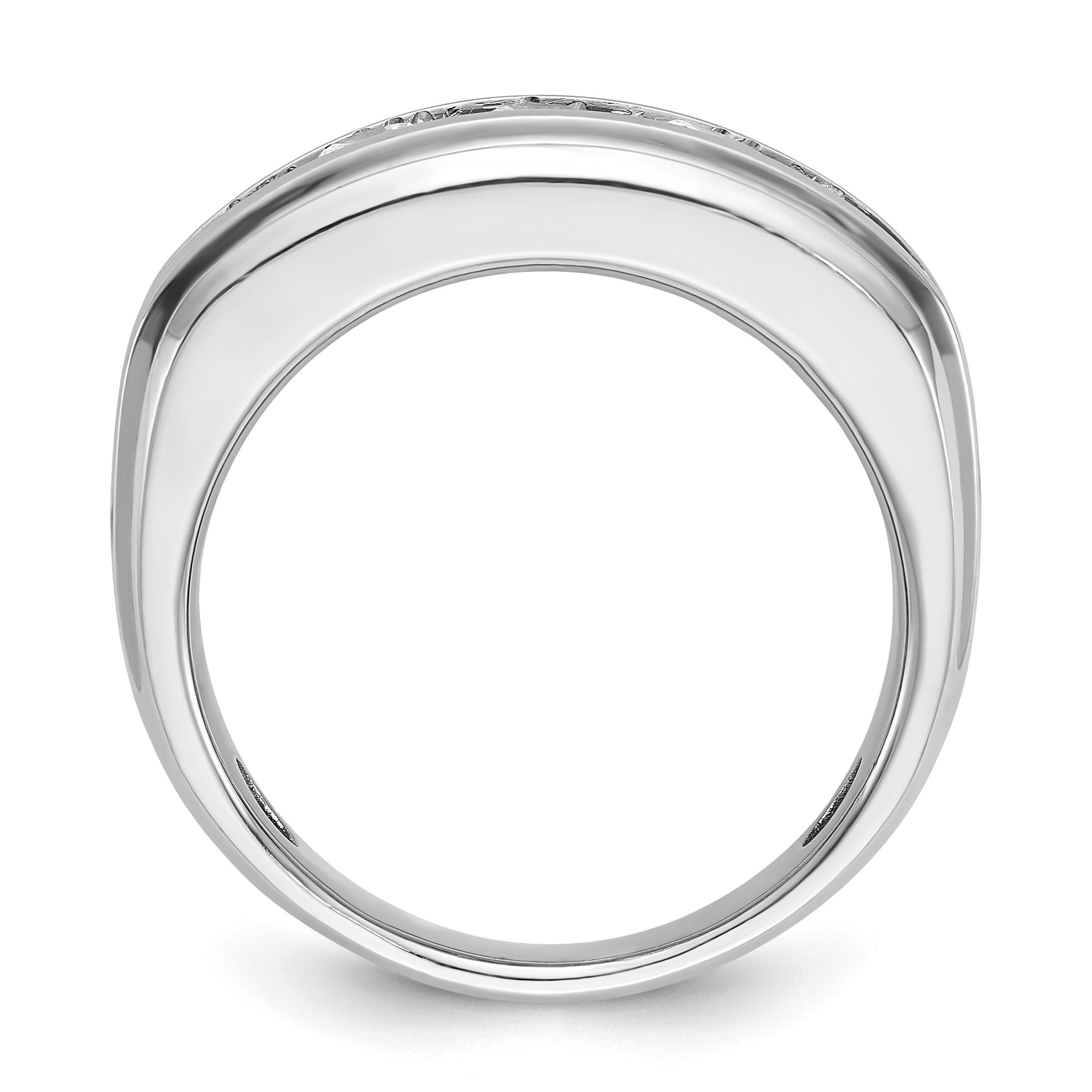 14k White Gold Men's 1.75 carat Diamond Complete Ring
