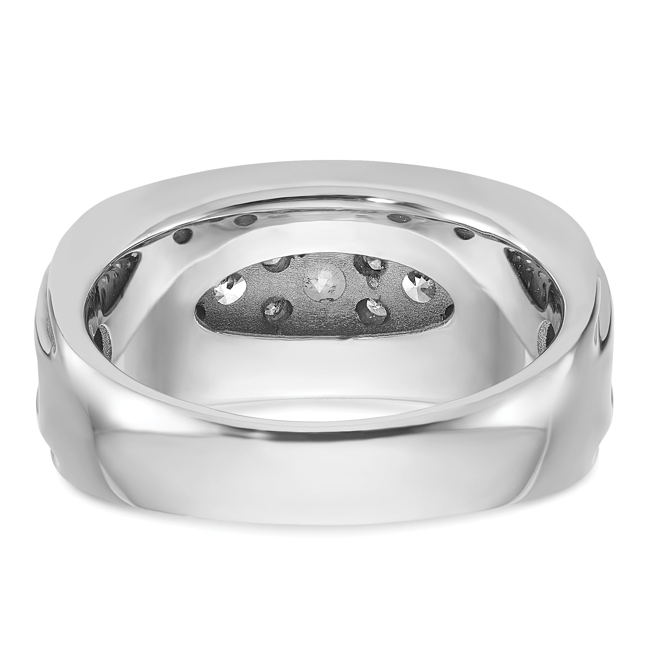 14k White Gold Men's 1.75 carat Diamond Complete Ring