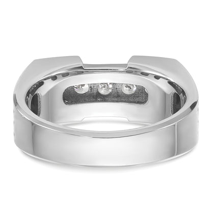14k Two-tone Gold Men's 1/2 carat Diamond Complete Ring