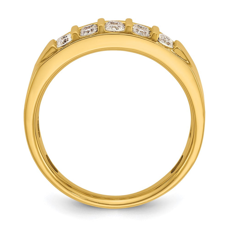 14k Yellow Gold Men's 1.1 carat Diamond Complete Ring