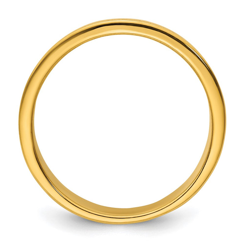 14k Yellow Gold Men's 1/8 carat Diamond Complete Ring