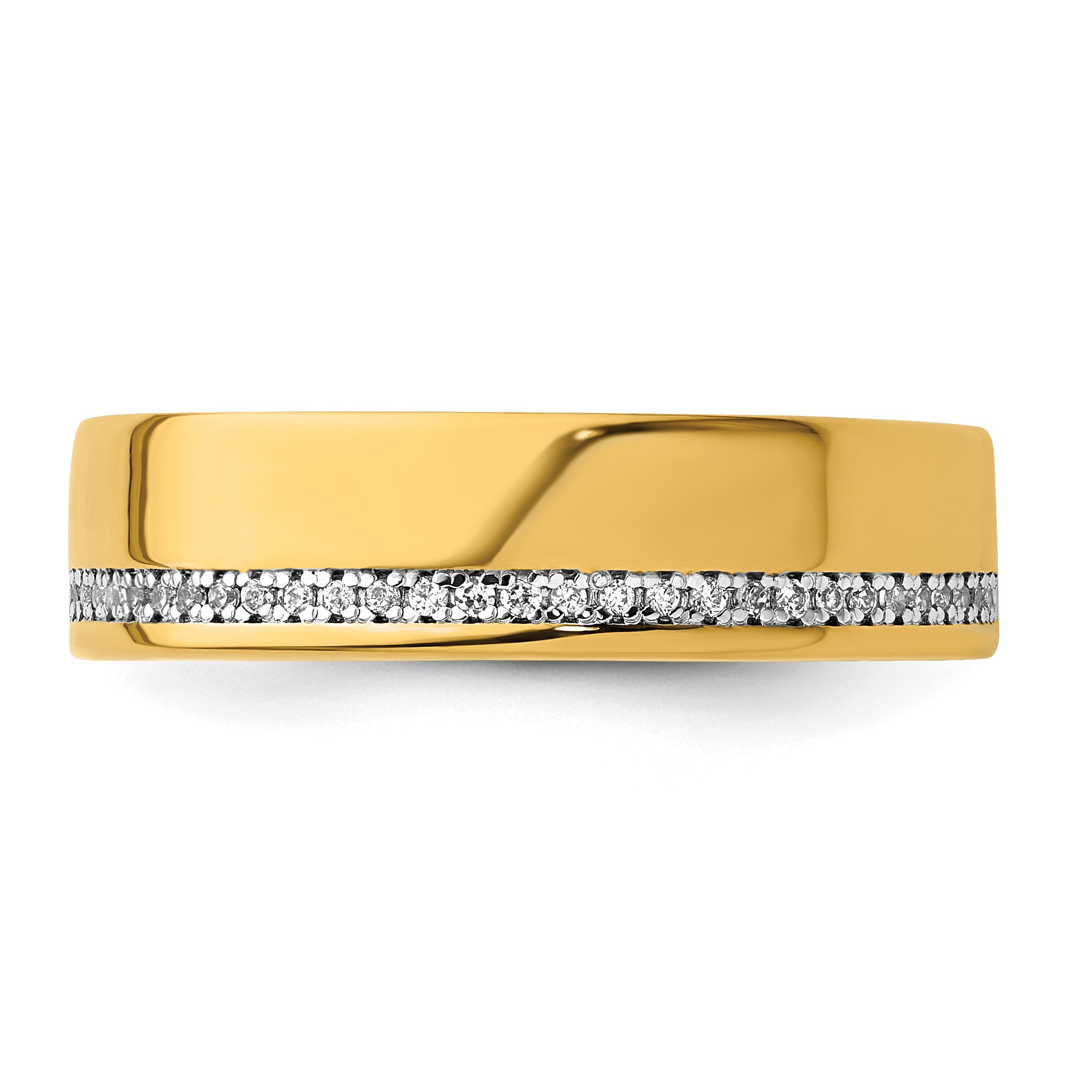 14k Yellow Gold Men's 1/8 carat Diamond Complete Ring