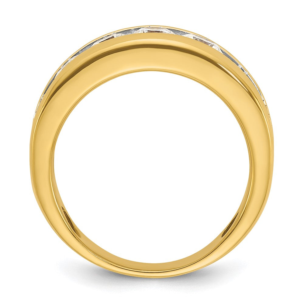 14k Yellow & Rhodium Gold with White Rhodium 1.5 carat Diamond Complete Ring