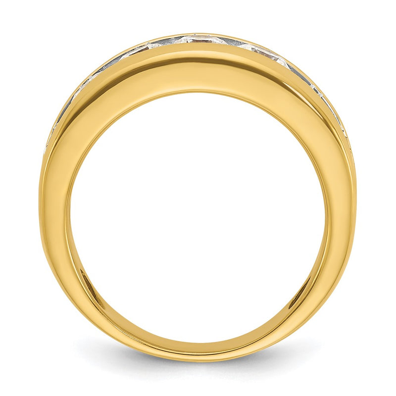 14k Yellow & Rhodium Gold with White Rhodium 1.5 carat Diamond Complete Ring