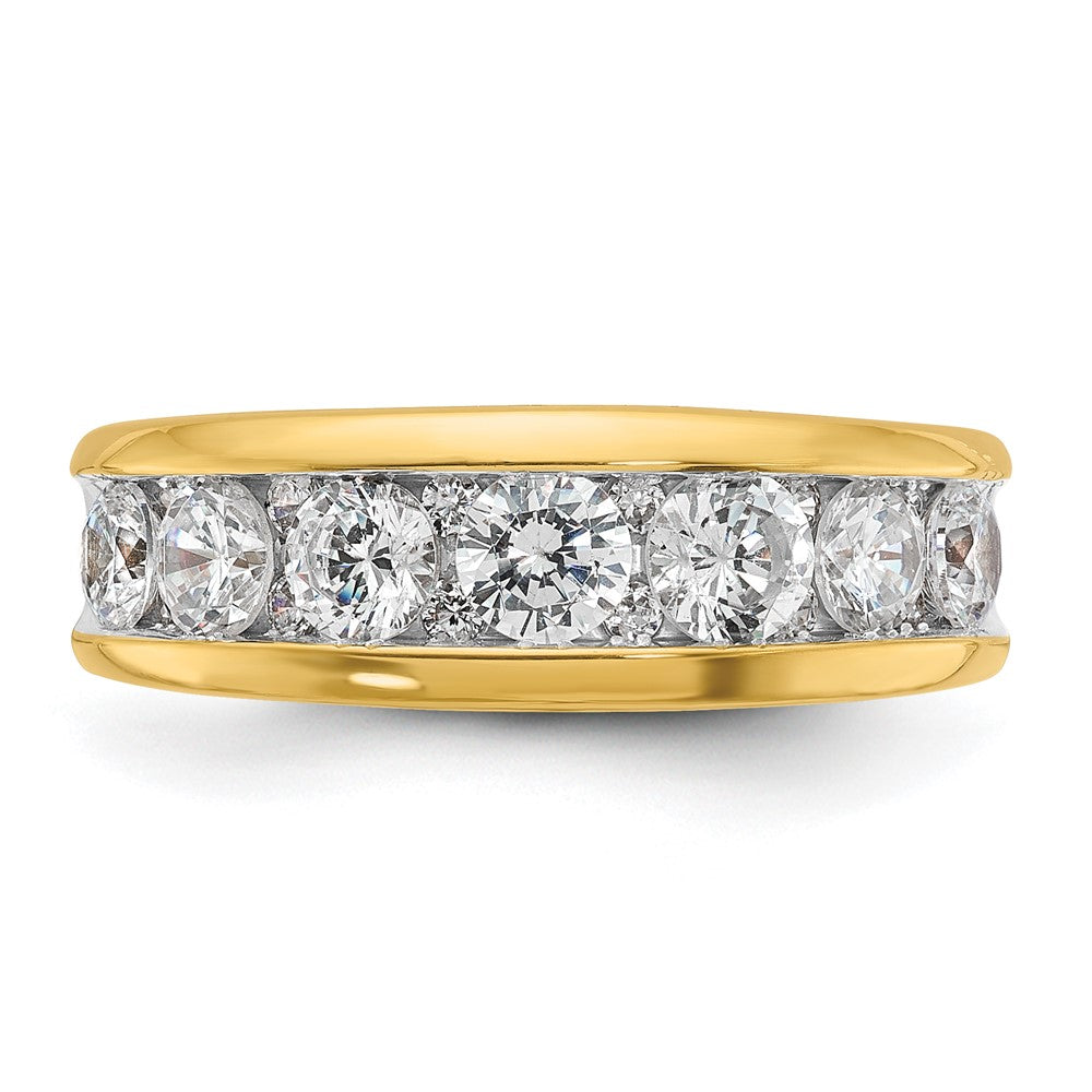 14k Yellow & Rhodium Gold with White Rhodium 1.5 carat Diamond Complete Ring