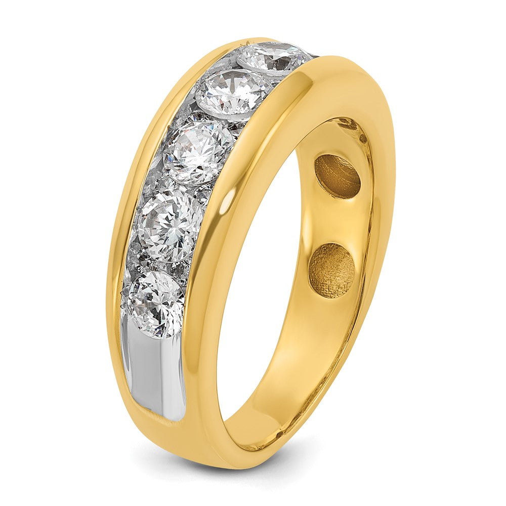 14k Yellow & Rhodium Gold with White Rhodium 1.5 carat Diamond Complete Ring