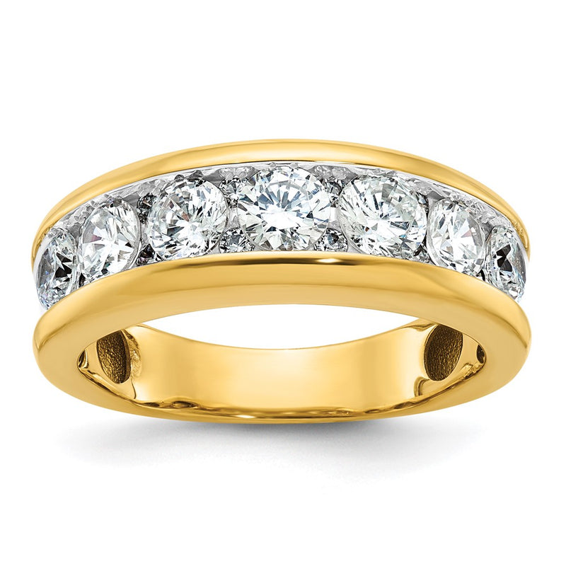 14k Yellow & Rhodium Gold with White Rhodium 1.5 carat Diamond Complete Ring