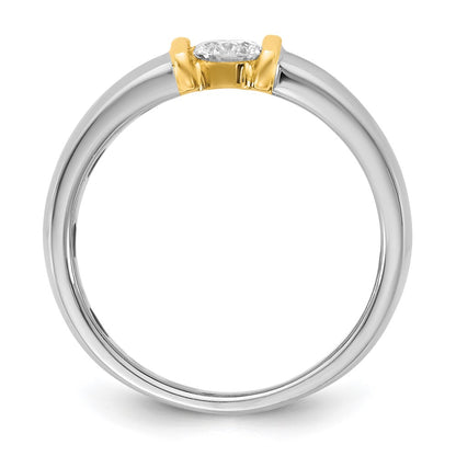 14K Two Tone Ibgoodman 1/3 Carat Lab Grown Diamond Vs/Si+ G+ Complete Ladies Wedding Band