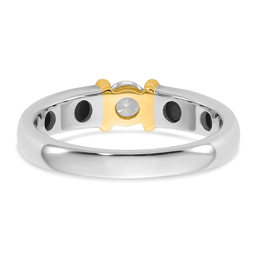 14K Two-Tone Gold .33ct Ladies Diamond Wedding Band Ring
