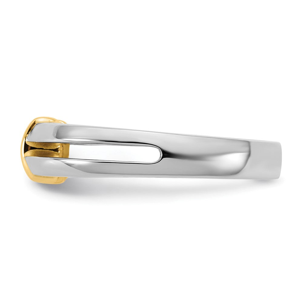 14K Two-Tone Gold .5ct Mens Wedding Band Ring