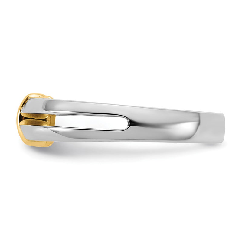 14K Two-Tone Gold .5ct Mens Wedding Band Ring