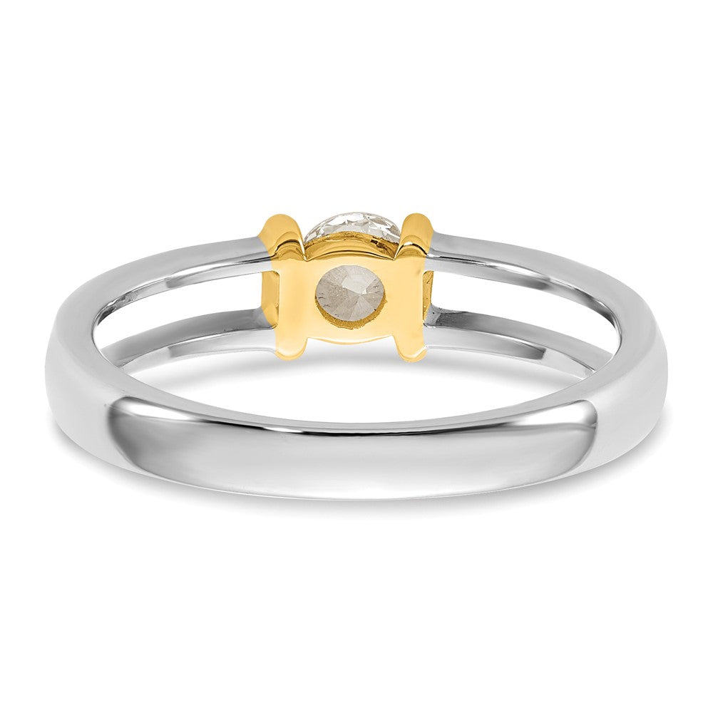 14K Two Tone Ibgoodman 1/3 Carat Lab Grown Diamond Vs/Si+ G+ Complete Ladies Wedding Band