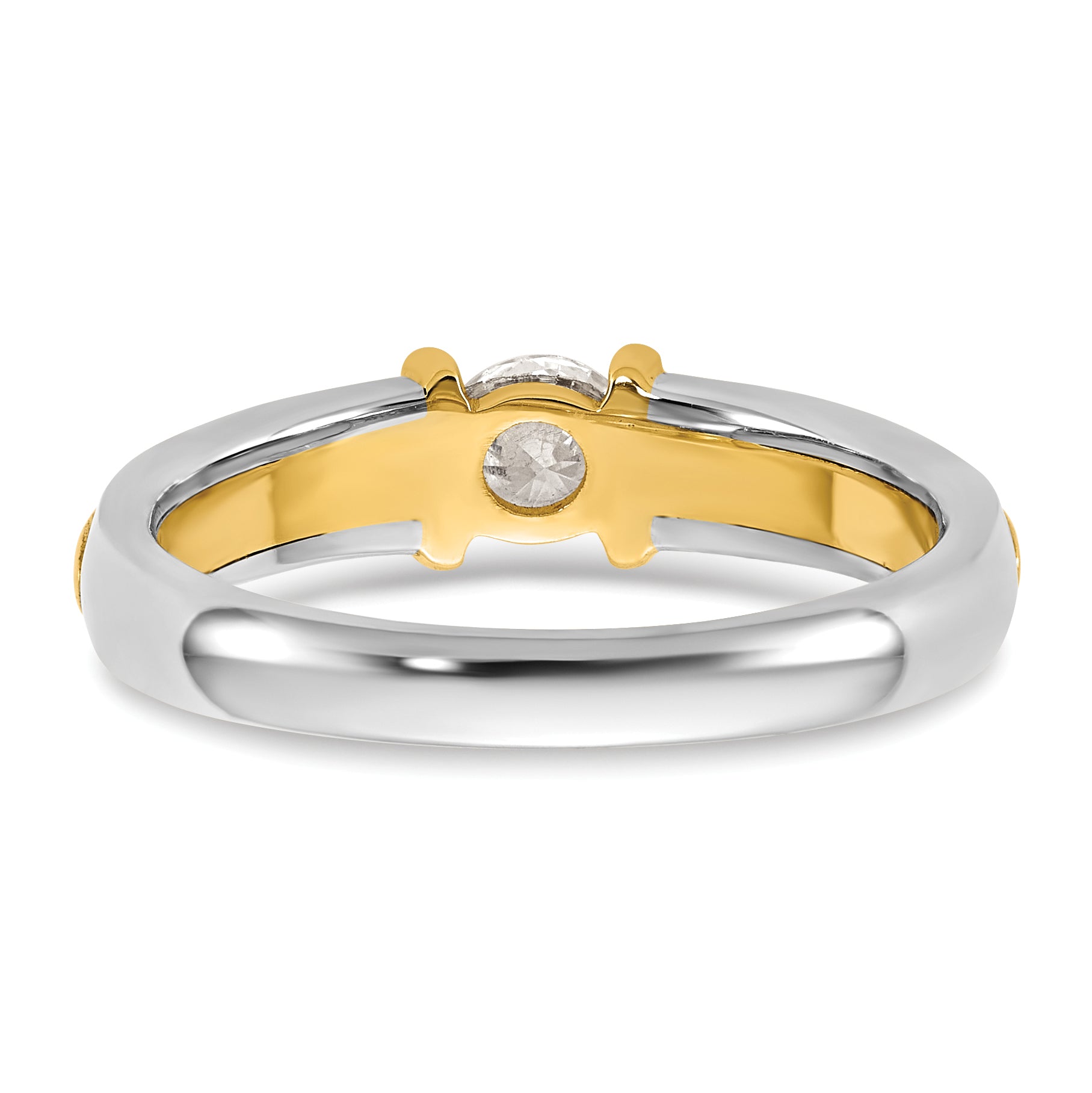 14K Two Tone Ibgoodman 1/3 Carat Lab Grown Diamond Vs/Si+ G+ Complete Ladies Wedding Band