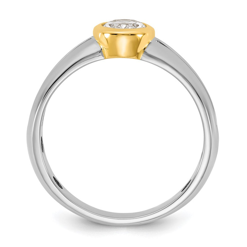 14K Two Tone Ibgoodman 1 Carat Lab Grown Diamond Vs/Si+ G+ Complete Men'S Wedding Band