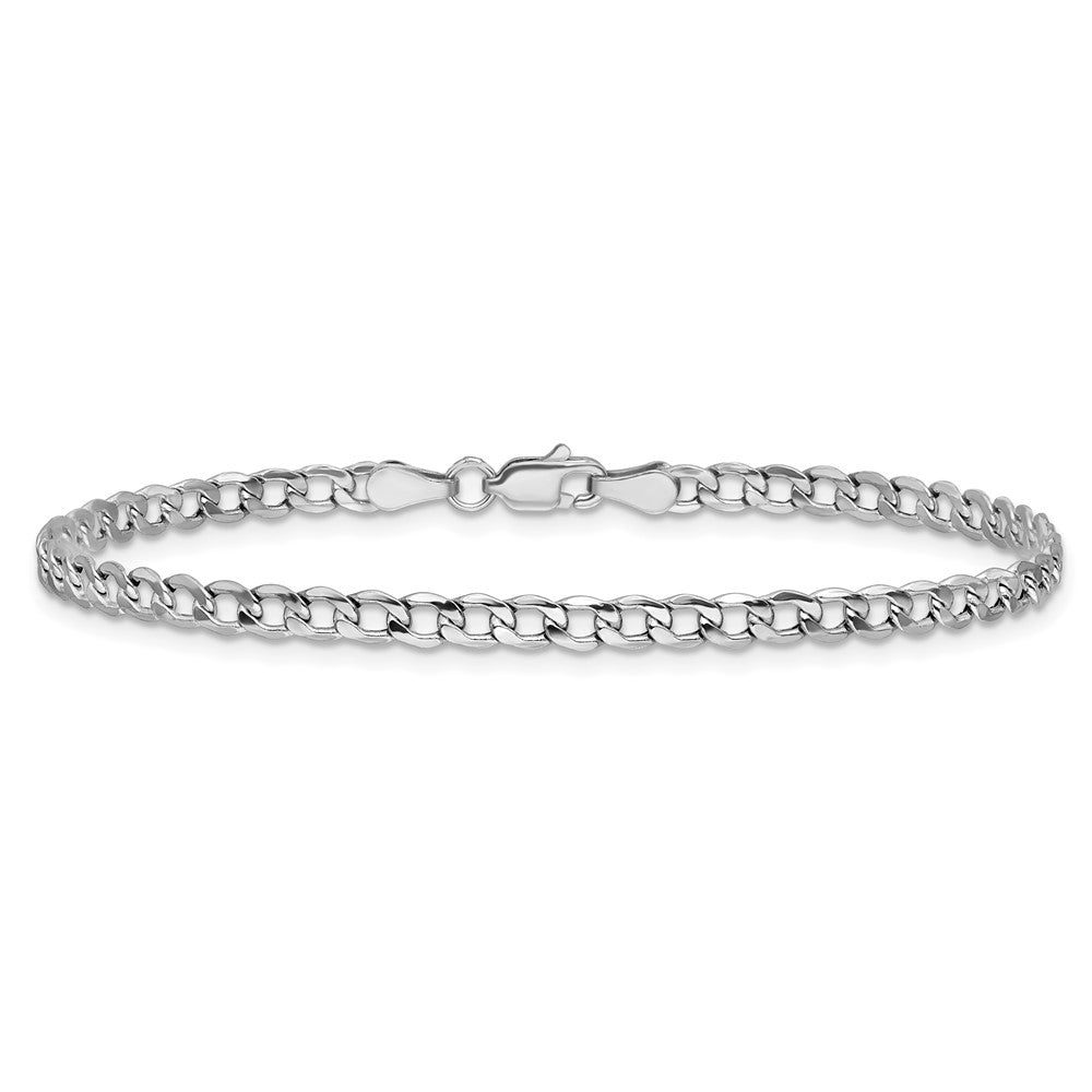 9 Inch 14K Wg 4.3mm Semi-Solid Curb Chain Anklet