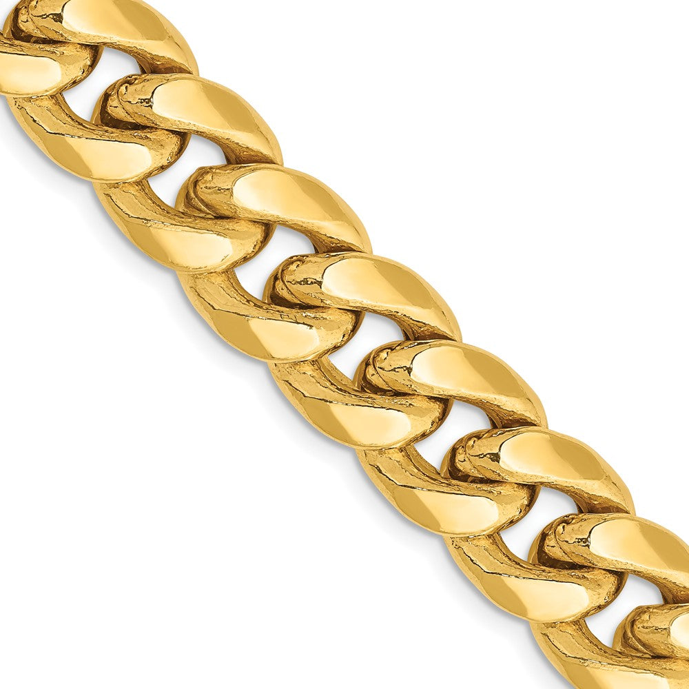 14k Yellow Gold 11mm Semi-Solid Miami Cuban Chain Necklace
