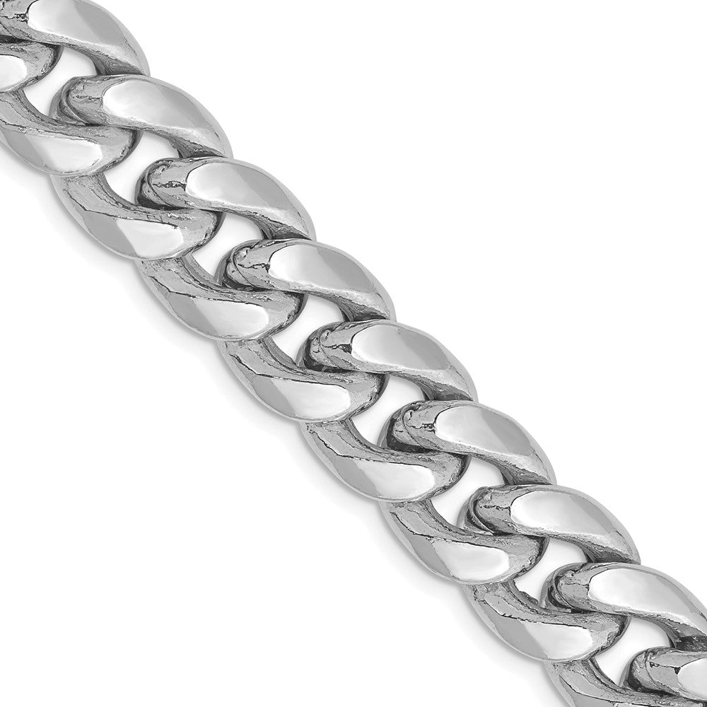 14k White Gold 11mm Semi-Solid Miami Cuban Chain Necklace