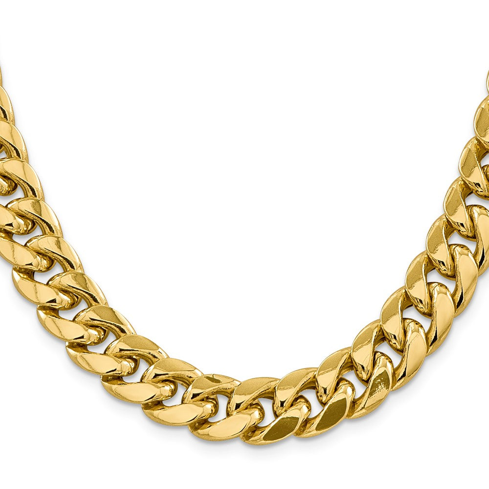 14k Yellow Gold 13.2mm Semi-Solid Miami Cuban Chain Necklace
