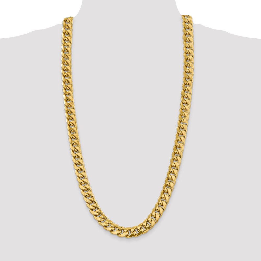 14k Yellow Gold 13.2mm Semi-Solid Miami Cuban Chain Necklace