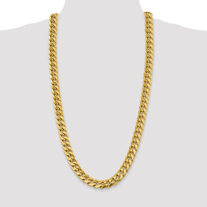 14k Yellow Gold 13.2mm Semi-Solid Miami Cuban Chain Necklace