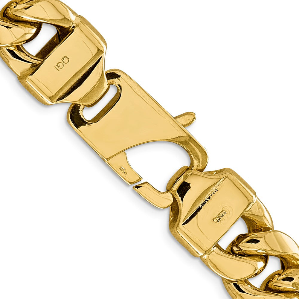 14k Yellow Gold 15mm Semi-Solid Miami Cuban Chain Necklace